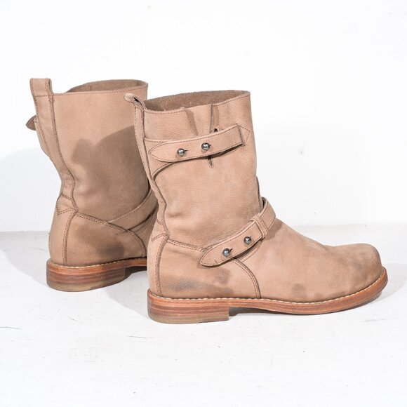 Rag & Bone New York Moto Boot in Beige Suede - 38 - Picture 3 of 7